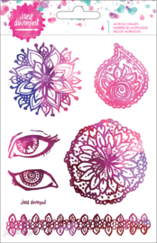 Acrylic Stamps x6