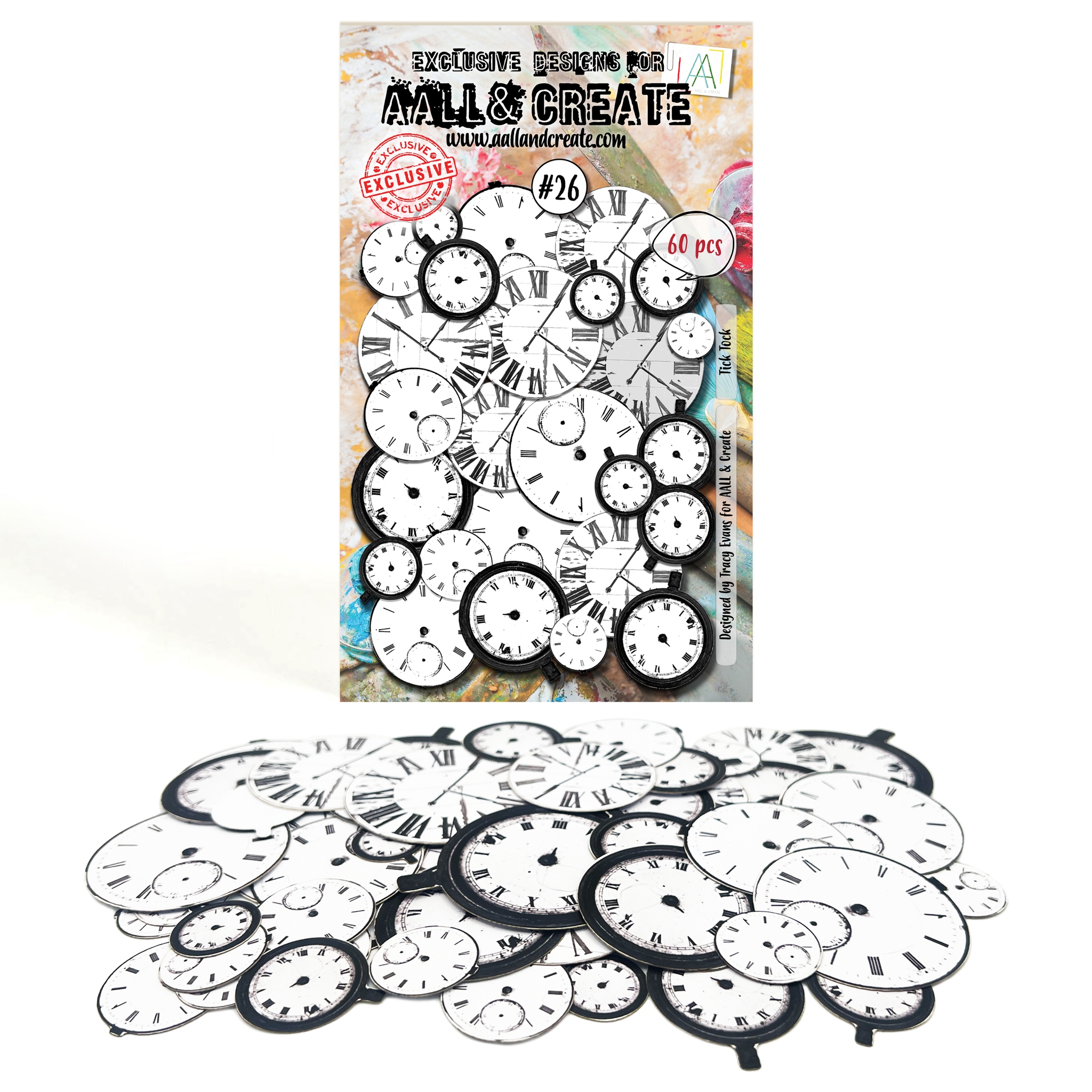 #026 Tick Tock Ephemera Die Cuts