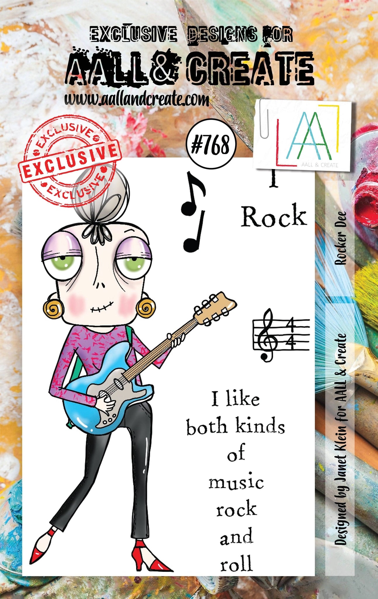 #0768 Rocker Dee A7 Clear Stamp Set