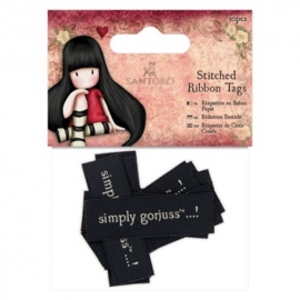 Gorjuss Stitched Ribbon Tags