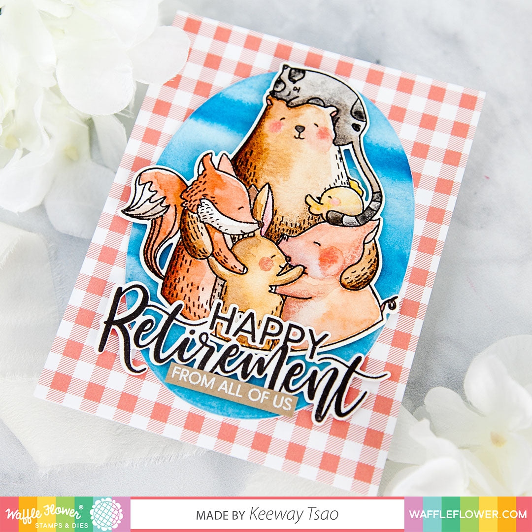 Happy Retirement Duo Stamp Set
