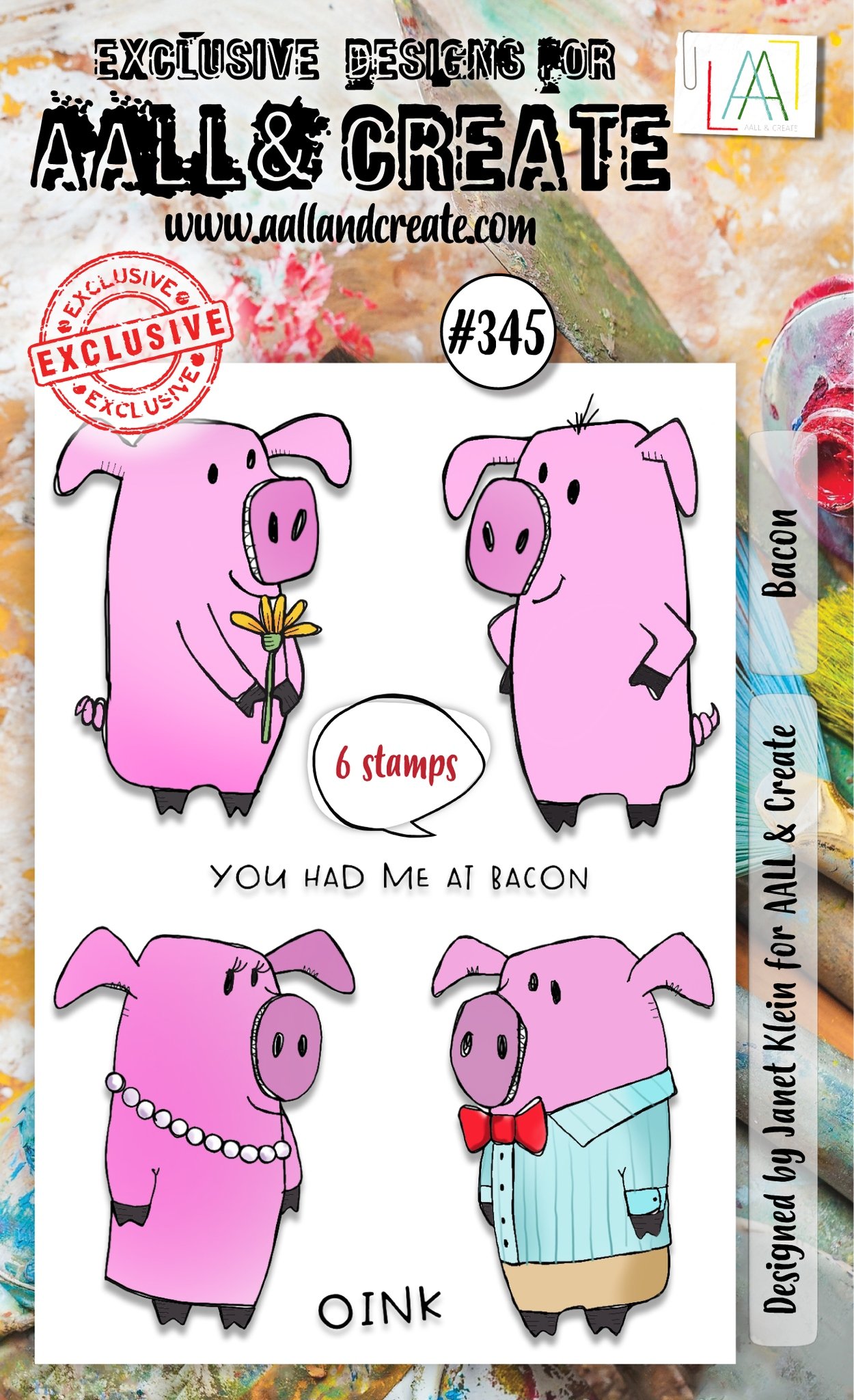 #0345 Bacon A6 Clear Stamp Set