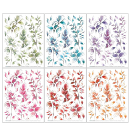 Spectrum Gardenia Leaves Rub-Ons 6"X8" 6/Sheets