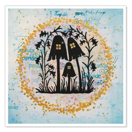 LAV044 Mushrooms Stamp