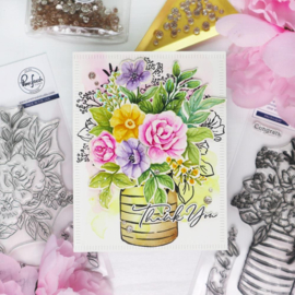 Inky Bouqet Clear Stamp Set 4"X6"