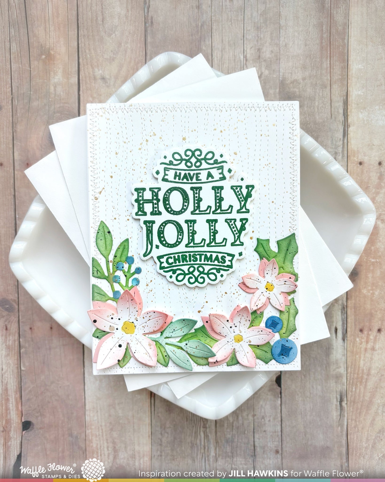 Poinsettia Frame Sentiments Combo