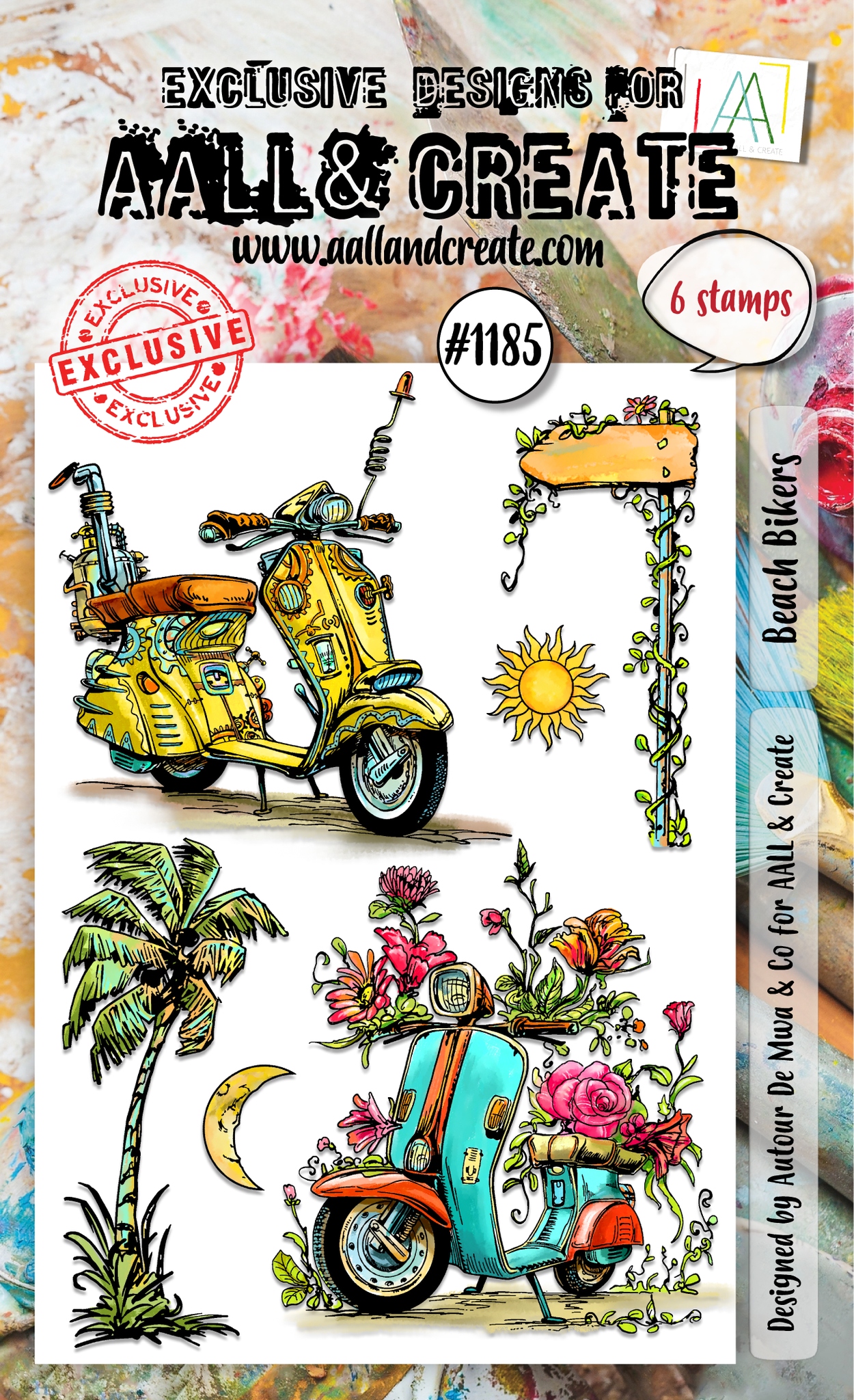 #1185 Beach Bikers A6 Stamp Set