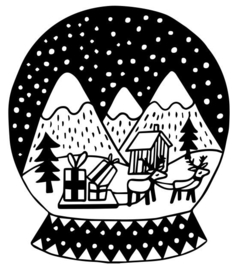 Wooden Stamp Christmas Ball