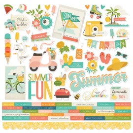 Summer Snapshot Cardstock Stickers 12"X12"