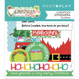 Tulla & Norbert's Christmas Party Ephemera Cardstock Die-Cut