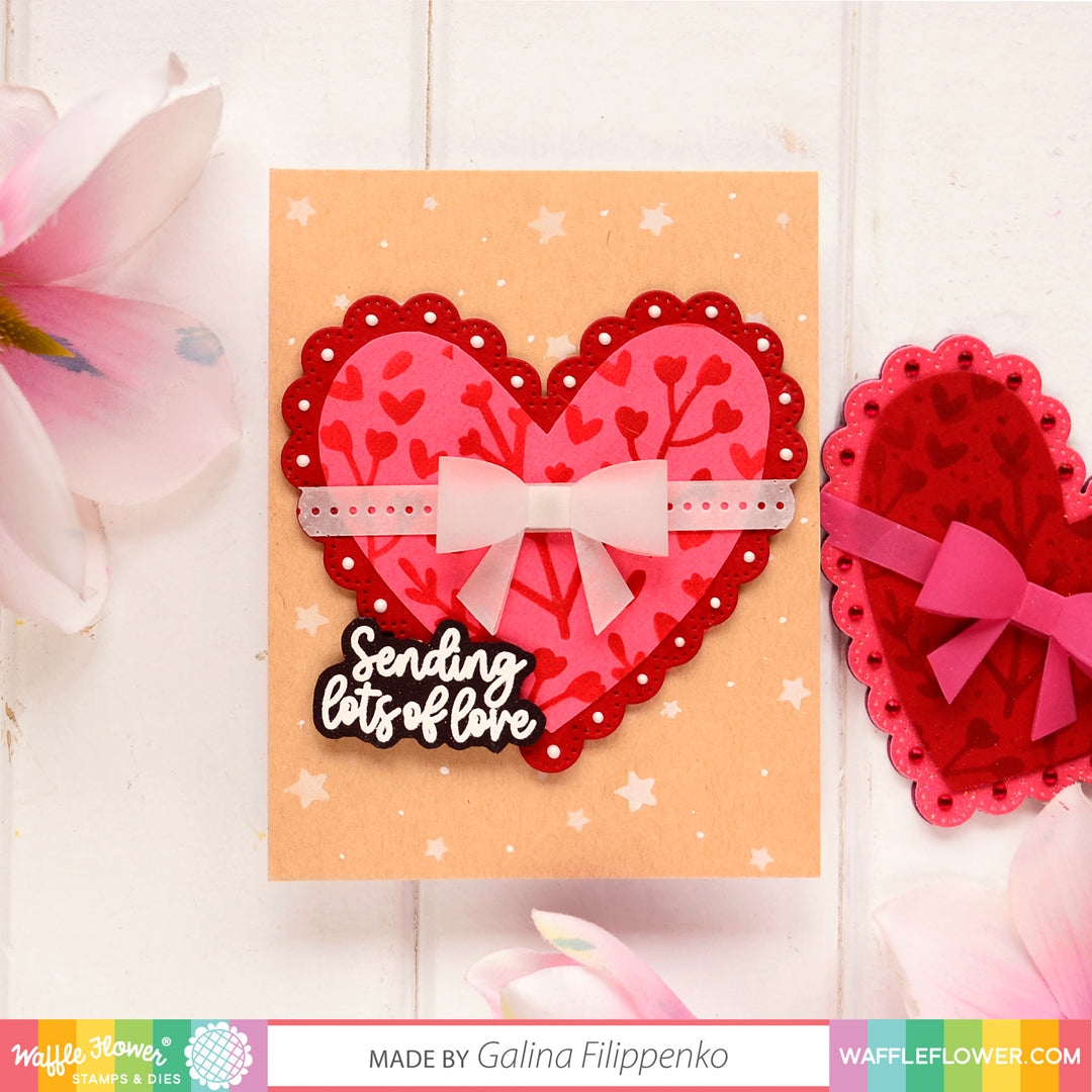 Heart Blooms Stencil Trio