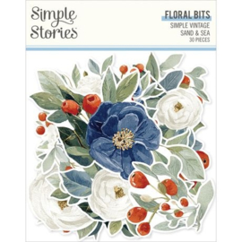 Vintage Sand & Sea Floral Bits & Pieces Die Cuts
