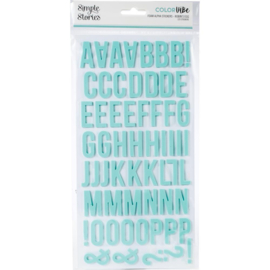 Color Vibe Foam Alpha Stickers 6"X12" Robin's Egg