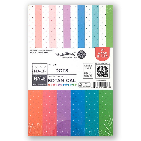 Botanical Paper Pad Half-Half Dots 