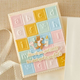 Say Cheese Classic Pooh Baby Baby Blocks 3D Embossing Folder