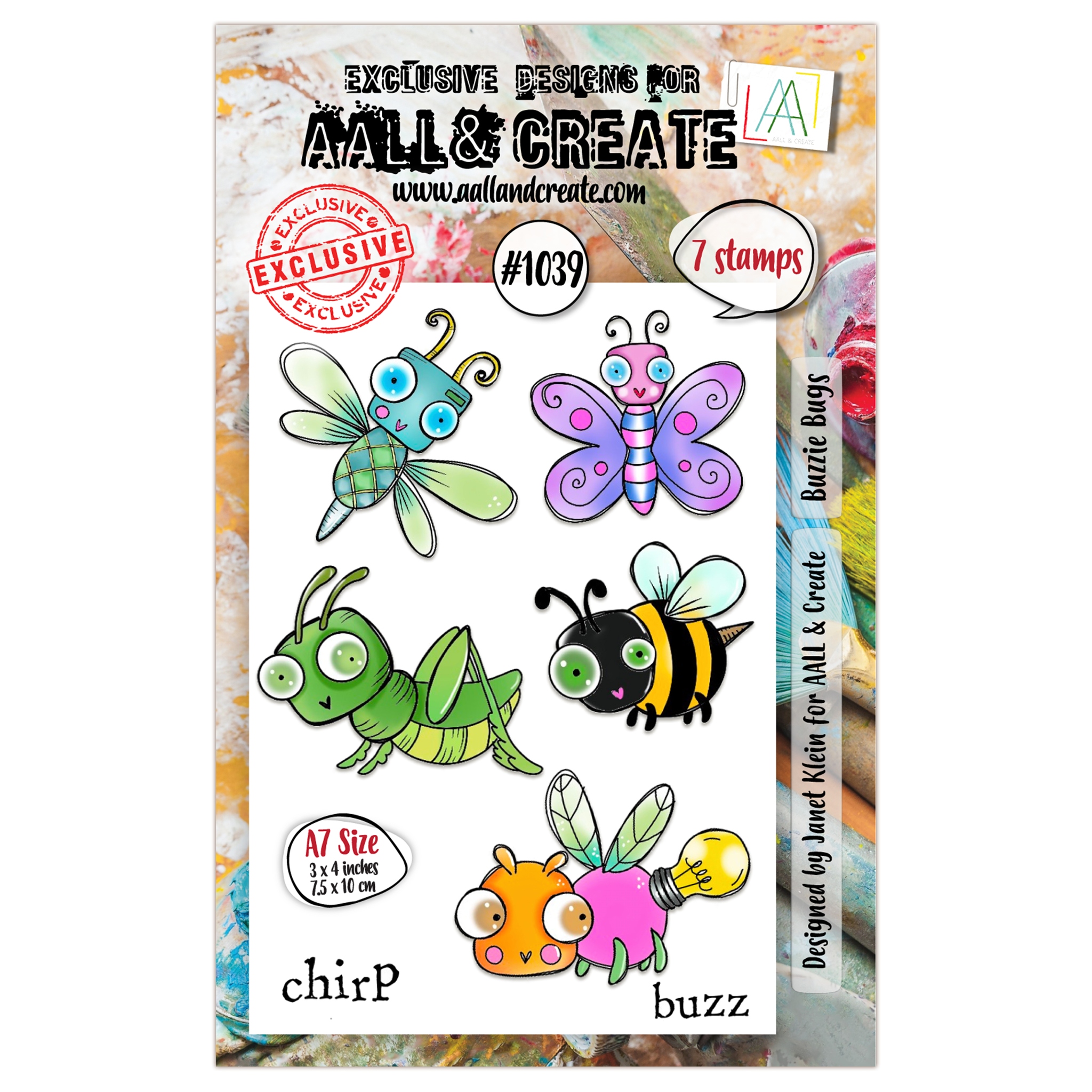 #1039 Buzzie Bugs A7 Stamp