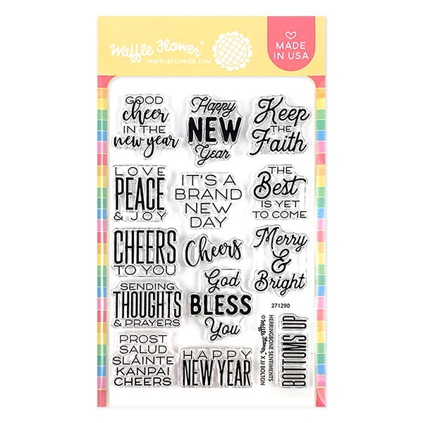 Herringbone Sentiments Stamp Set