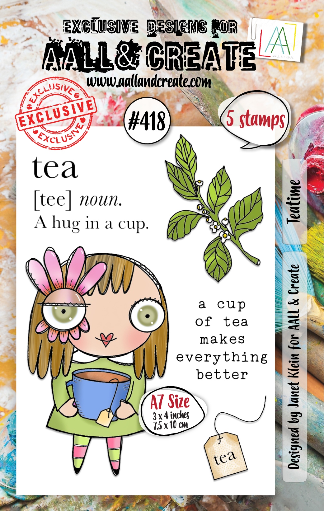 #0418 Tea Time A7 Clear Stamp Set