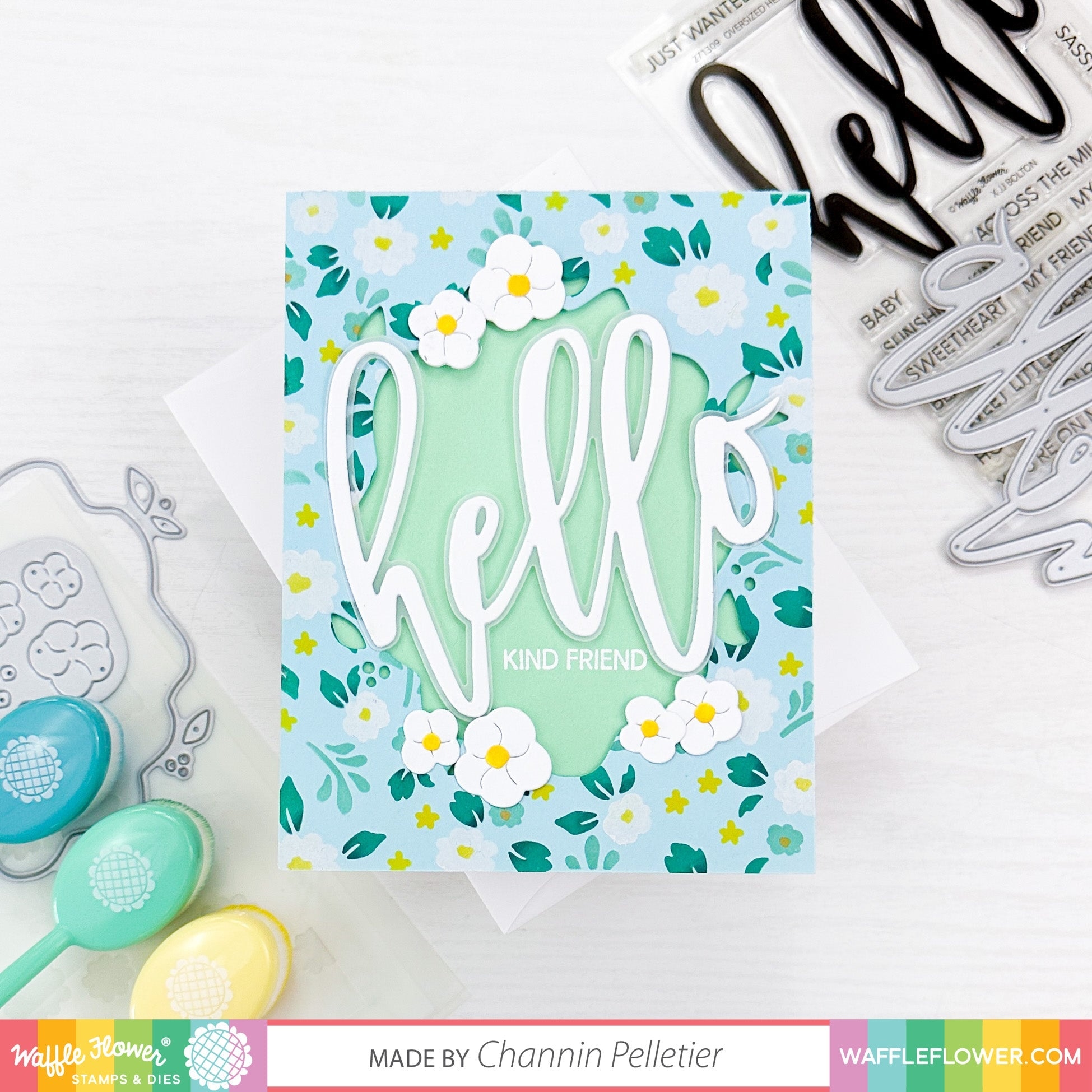Daisy Pattern Stencil Quad
