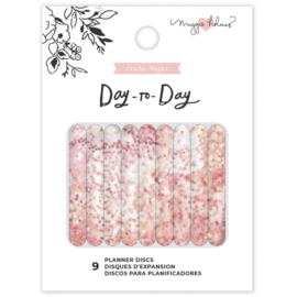 Day-To-Day Planner Discs 1.75" Pink Glitter
