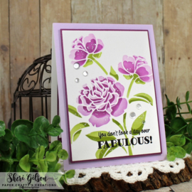 Layered Carnations Stencil