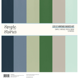 Fresh Snow Vintage Basics Kit 12"X12"