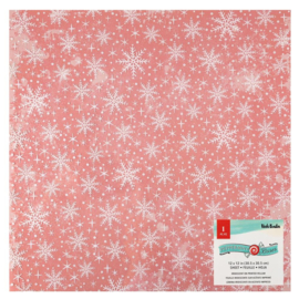 Peppermint Kisses Iridescent Foiled Vellum Specialty Paper 12"X12"