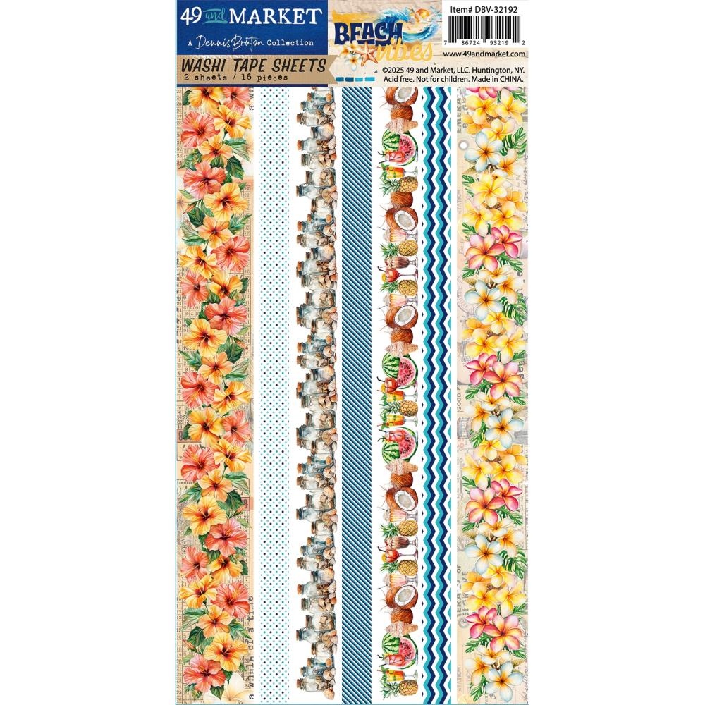 Beach Vibes Washi Tape Sheets