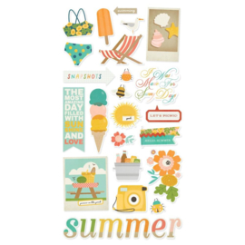 Summer Snapshots Chipboard Stickers