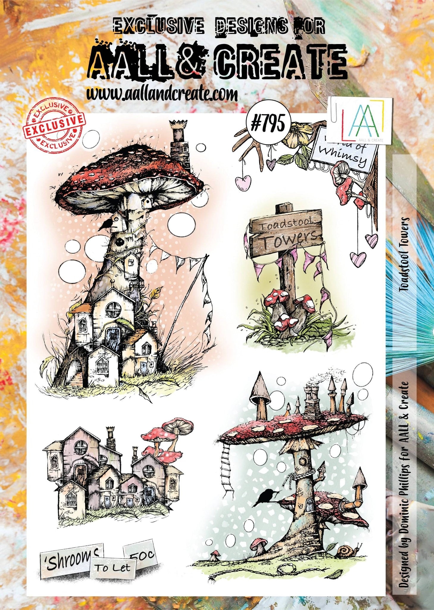 #0795 Toadstool Towers A4 Clear Stamp Set