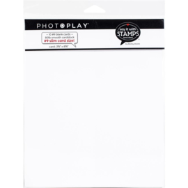 Say It With Stamps Scored Card #9 Blank White