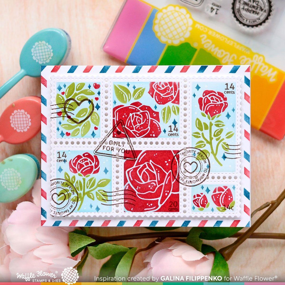 Postage Collage Love Stamp Set