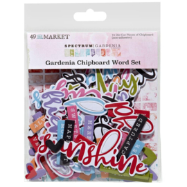 Spectrum Gardenia Chipboard Word Set