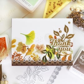 Fall Leaf Border Sentiments Die Set