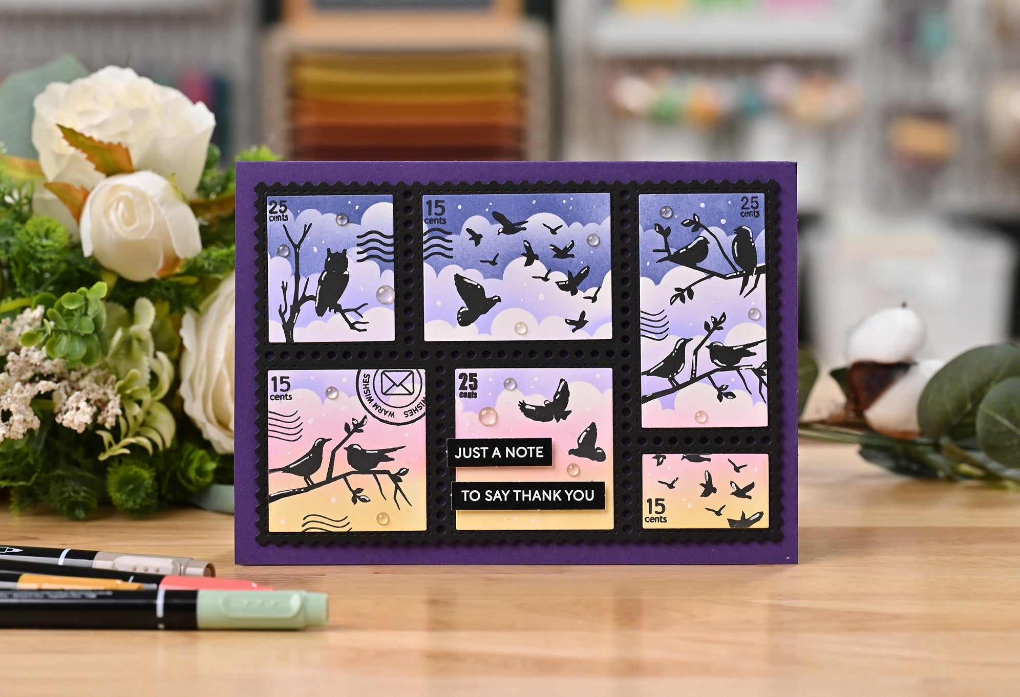 Postage Collage Wild Birds Stamp Set