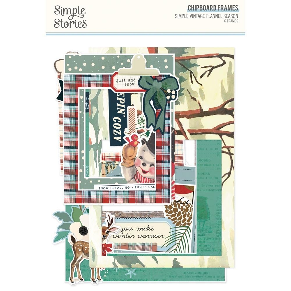 Flannel Season Chipboard Frames