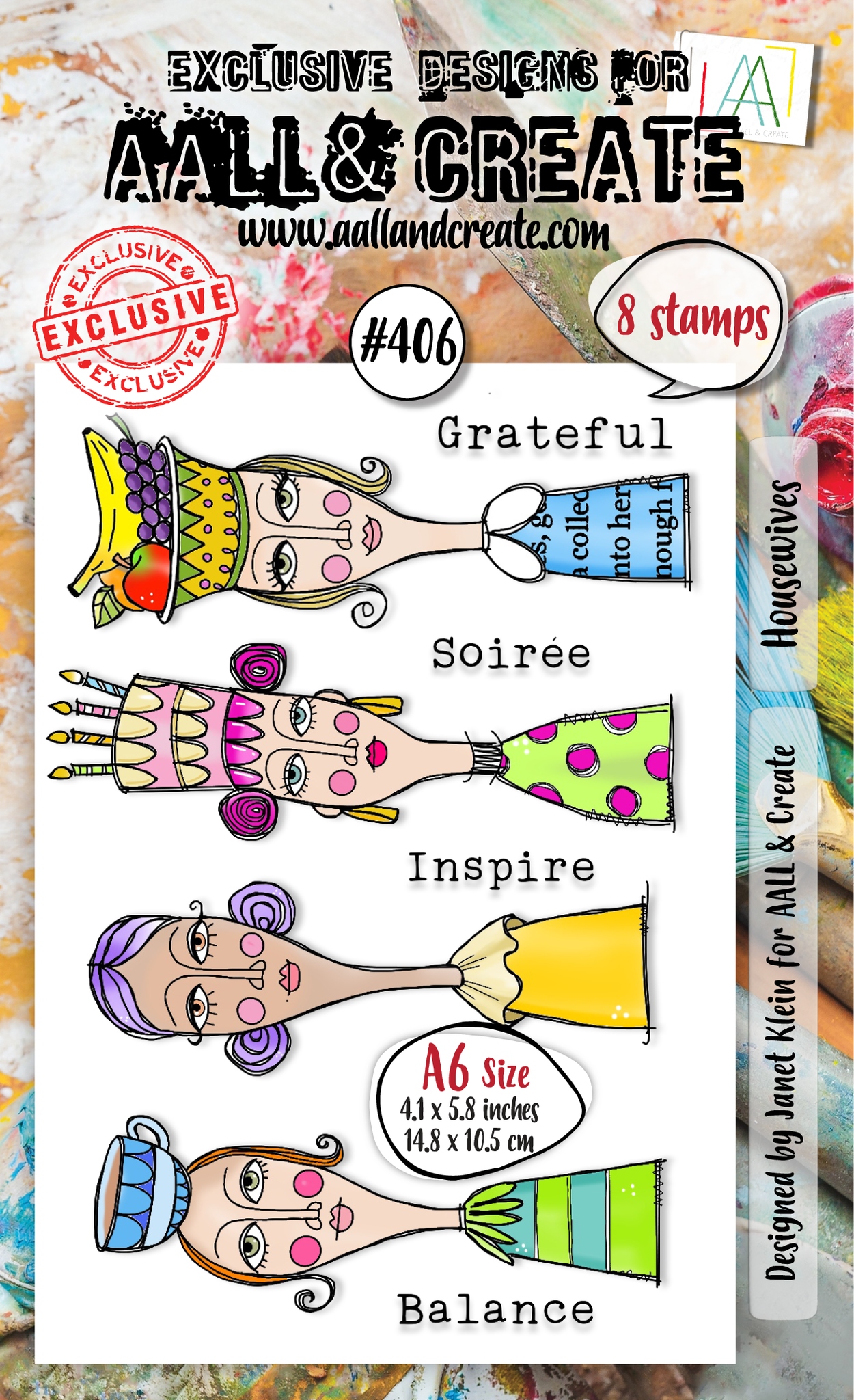 #0406 Housewives A6 Clear Stamp Set