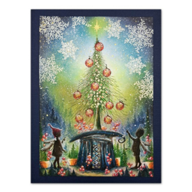 LAV842 Snowflakes Large Stamp