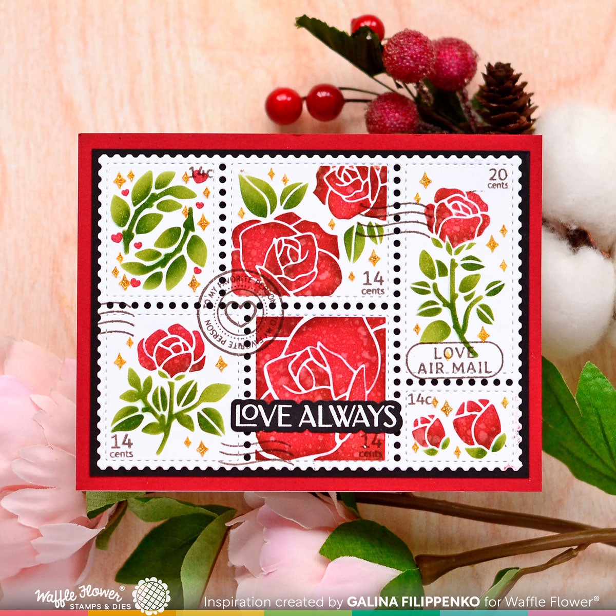 Postage Collage Love Stamp Set
