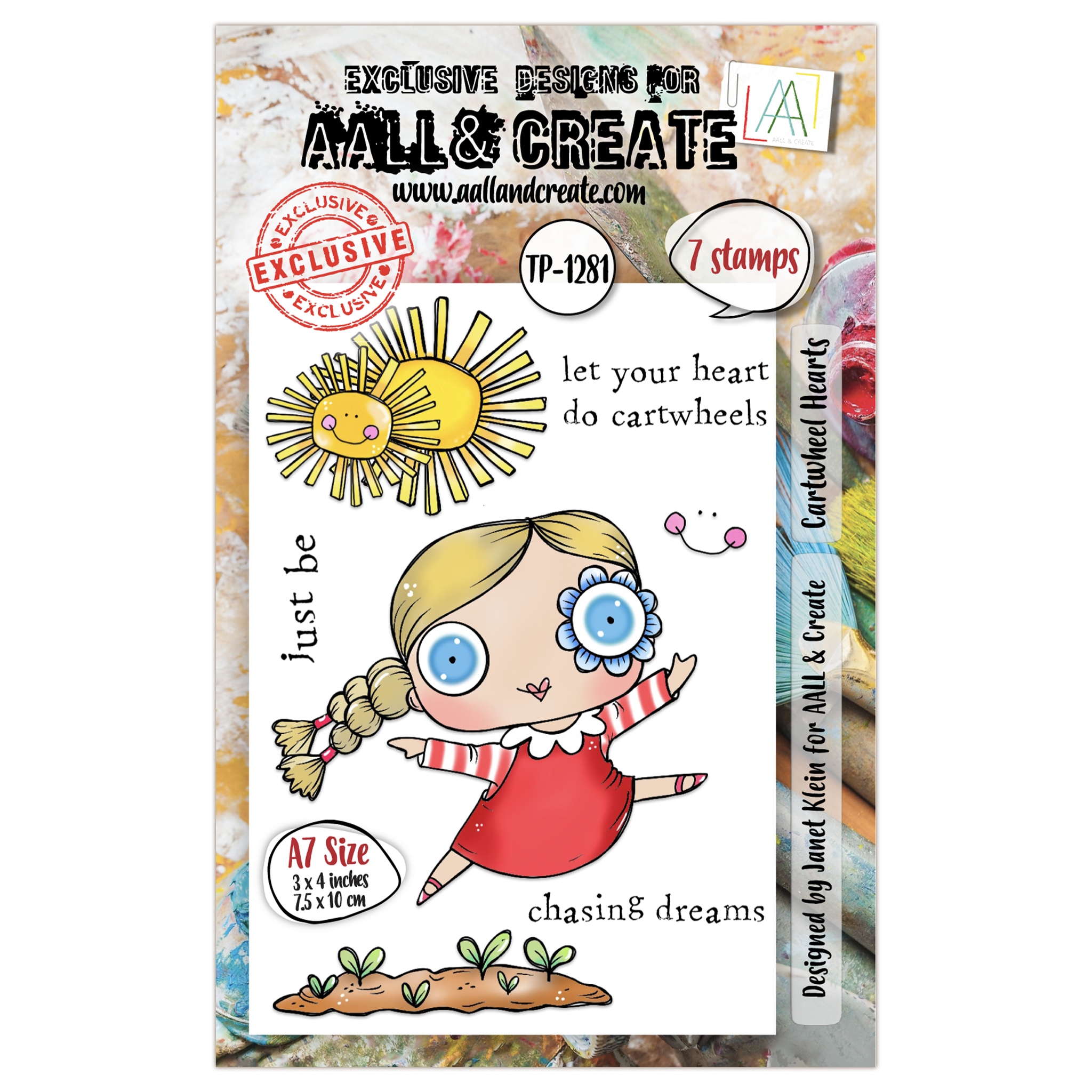 #1281 Cartwheel Hearts A7 Stamp Set