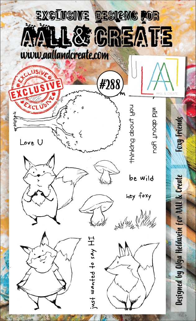 #0288 Foxy Friends A6 Clear Stamp Set