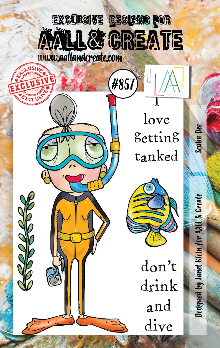 #0857 Scuba Dee A7 Clear Stamp Set