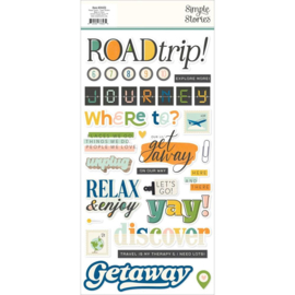 Happy Travels Foam Stickers
