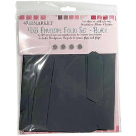 Foundations 4"X6" Envelope Folio Set Black