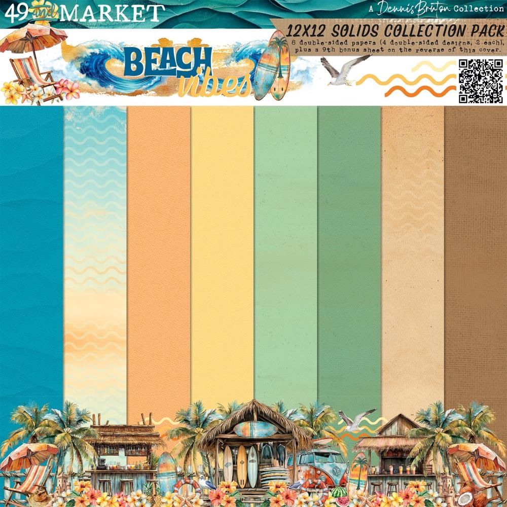 Beach Vibes Solids Collection Pack 12"X12"