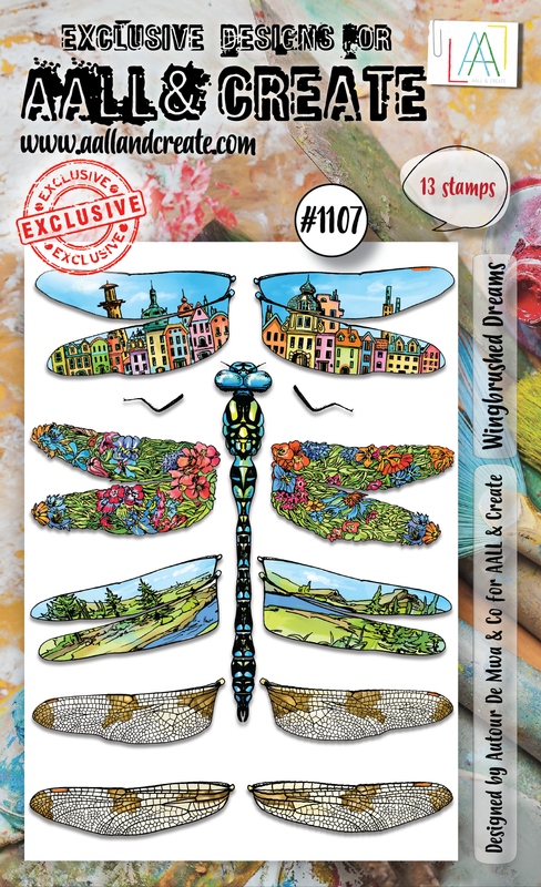 #1107 Wingbrushed Dreams A6 Stamp Set