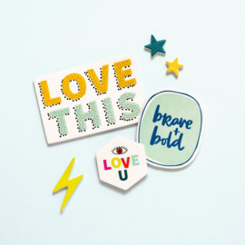 Brave & Bold Thickers Stickers Be Bold