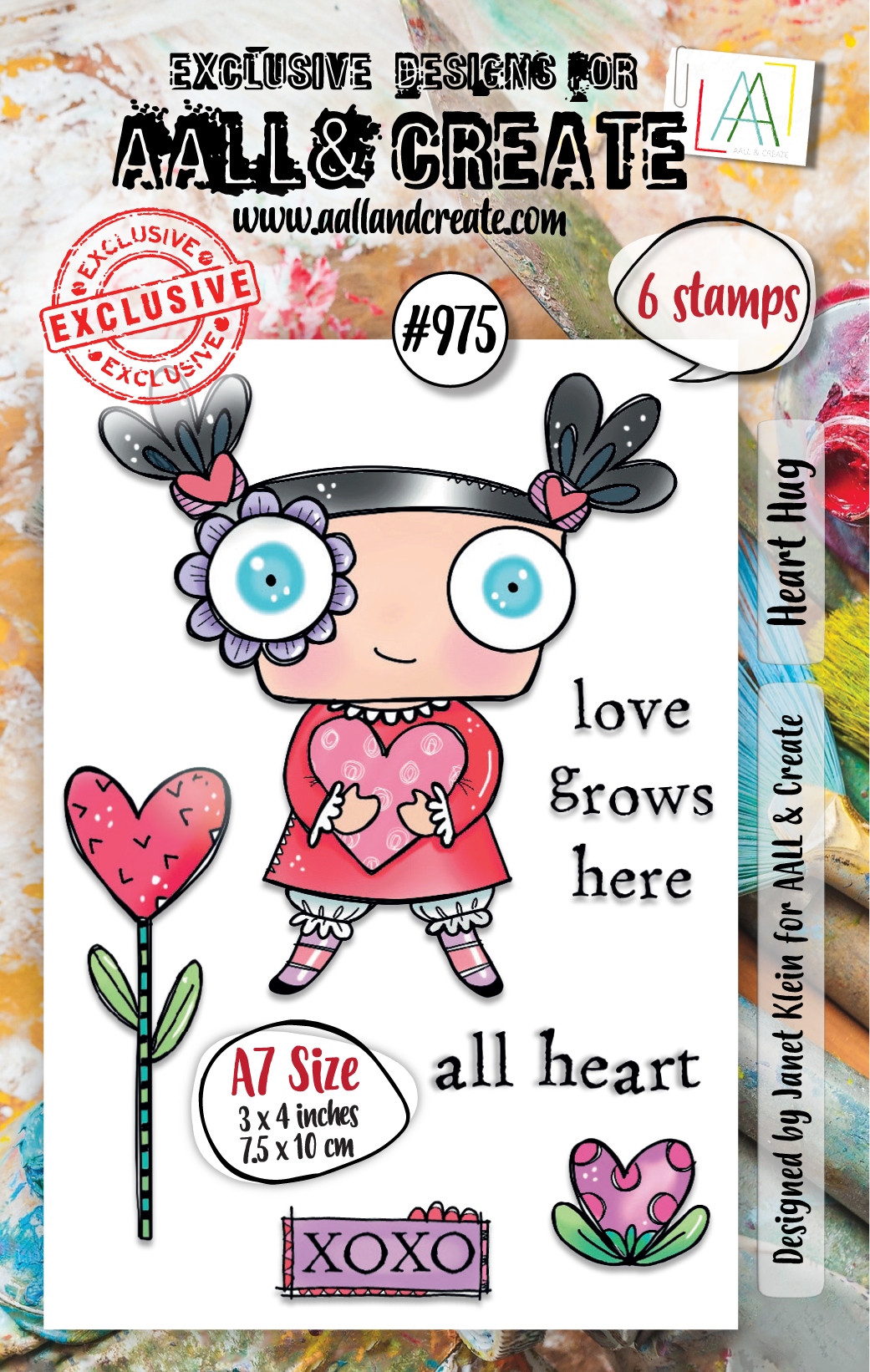 #0975 Heart Hugs A7 Stamp Set