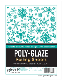Winter Snow Poly-Glaze Foiling Sheets