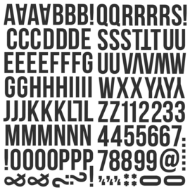 Color Vibe Foam Alpha Stickers 6"X12" Black